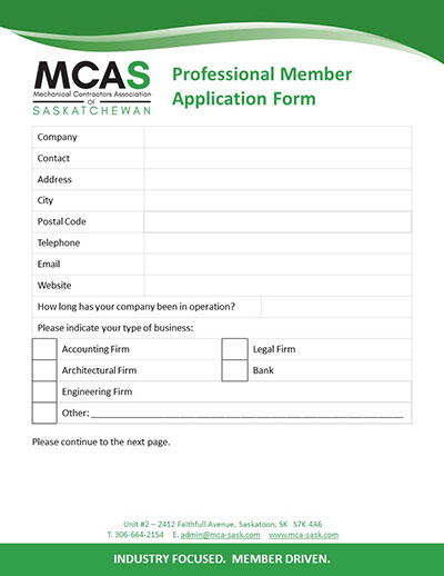 MCAS Professional Member Application Form