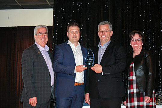 Photo of award recipients at the MCAS Gala Supper